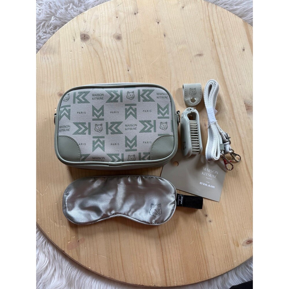 Maison Kitsune make up travel bag